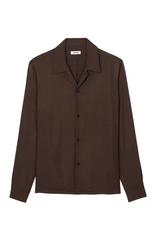 Sandro Floaty Shirt In Moka.