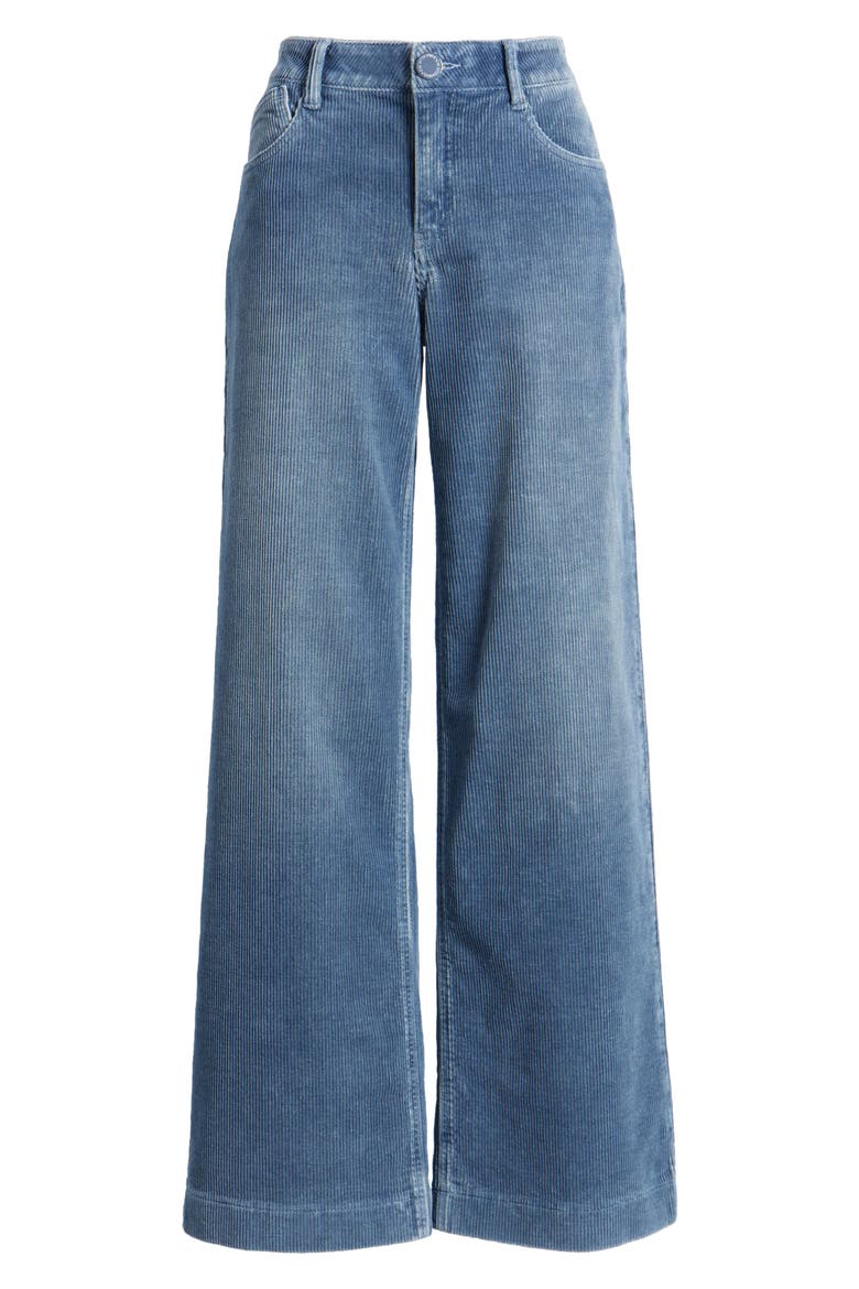 Sam High Waist Wide Leg Corduroy Pants, Alternate, color, WASHED MID BLUE