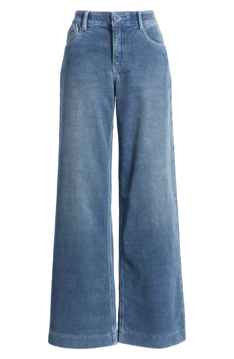 Wit & Wisdom Sam High Waist Wide Leg Corduroy Pants, Alternate, color, Washed Mid Blue