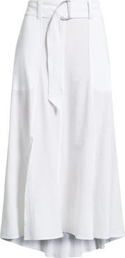 CITY BLUES Belted Double Slit Midi Skirt