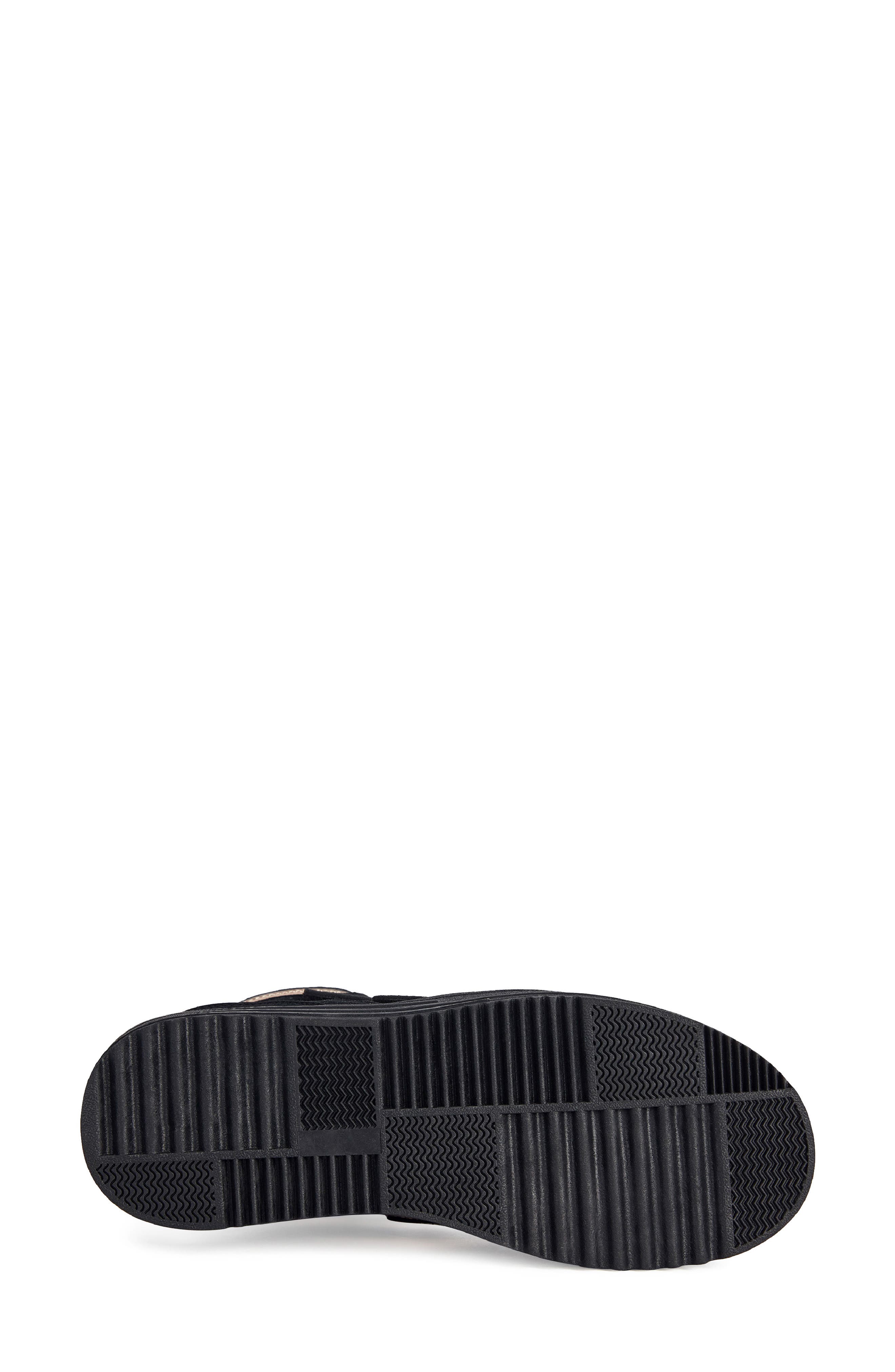 Jojo Faux Leather Wedge Sneaker, Alternate, color, BLACK MULTI