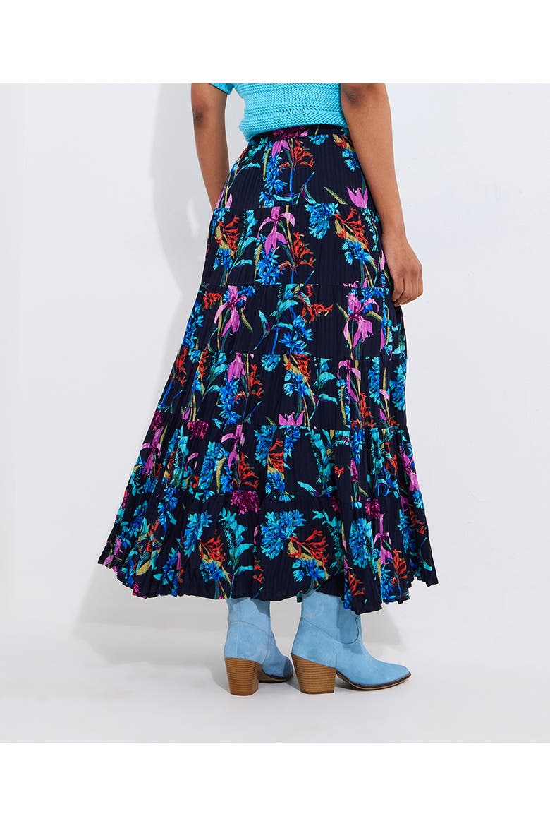 Boho Tiered Maxi Skirt, Alternate, color, FLORAL TROPICAL