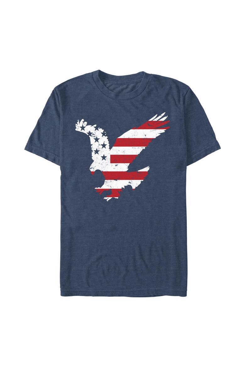 Men's CHIN UP Americana Flying Eagle Graphic T-Shirt, Main, color, Navy Blue Heather