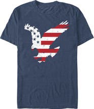 CHIN UP Men's Americana Flying Eagle Short Sleeve Graphic T-Shirt