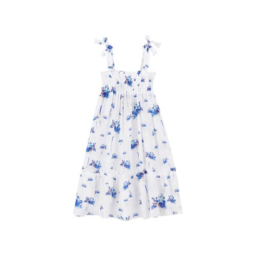 Vilebrequin Cotton-silk Floral Print Dress In Off-white