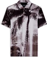 Bugatchi Digital Print Cotton Polo Shirt