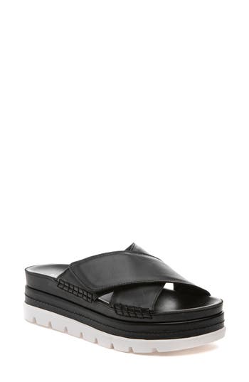 Jslides Briana Platform Sandal In Black