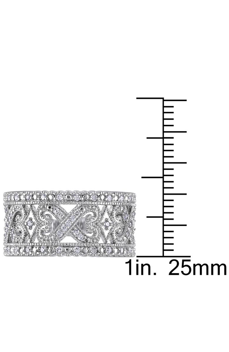 Julianna B. Diamond Filigree Ring Sterling Silver, Alternate, color, Sterling Silver