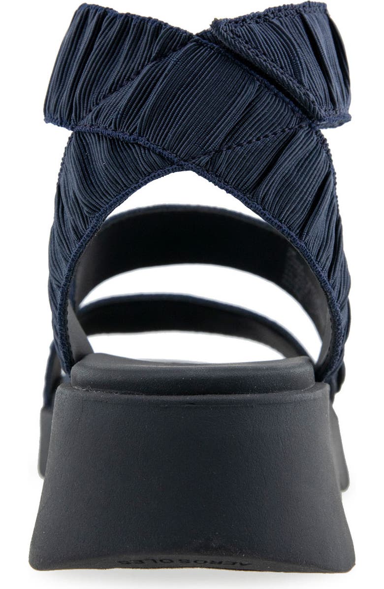 Aerosoles Fiona Flatform Sandal, Alternate, color, Navy Rouched Elastic Fabric