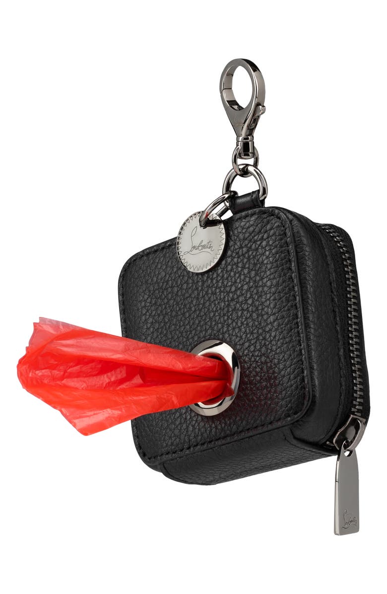 Christian Louboutin Leather Dog Poop Bag Holder, Alternate, color, 