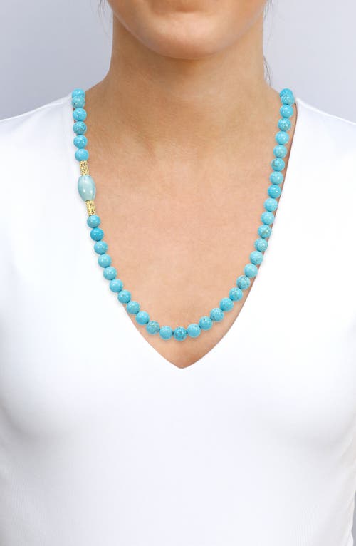 Armenta Blue Magnesite Beaded Layer Necklace In Turquoise