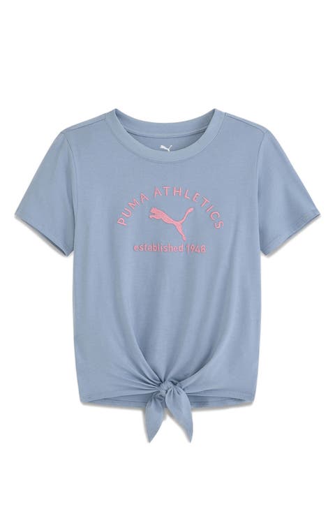 Kids' Embroidered Tie Hem T-Shirt (Big Kid)