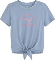PUMA Kids' Embroidered Tie Hem T-Shirt