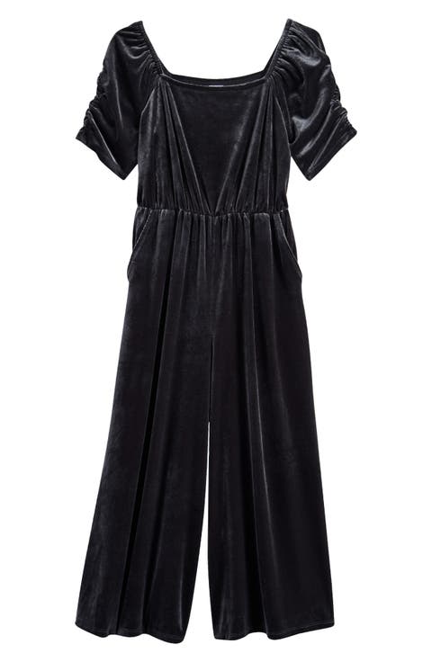 Kids' Stretch Velour Romper (Big Kid)