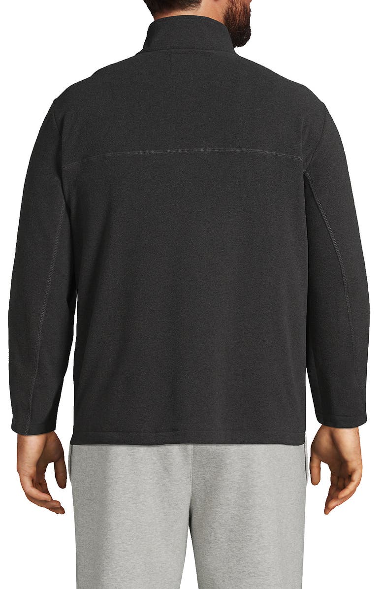 Lands' End Anyweather Fleece Quarter Zip Pullover, Alternate, color, Dark Charcoal Heather