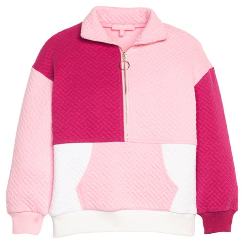 Bisby Kids' Color Block Pullover In Pink