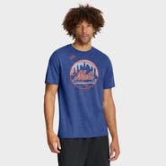 Nike Men's Nike Heather Royal New York Mets Cooperstown Logo Tri-Blend T-Shirt