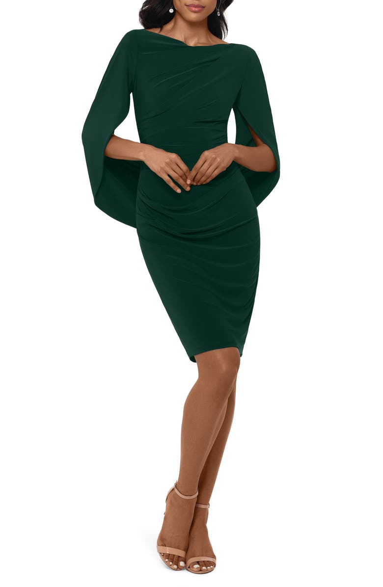 Betsy & Adam Drape Back Cocktail Dress, Main, color,