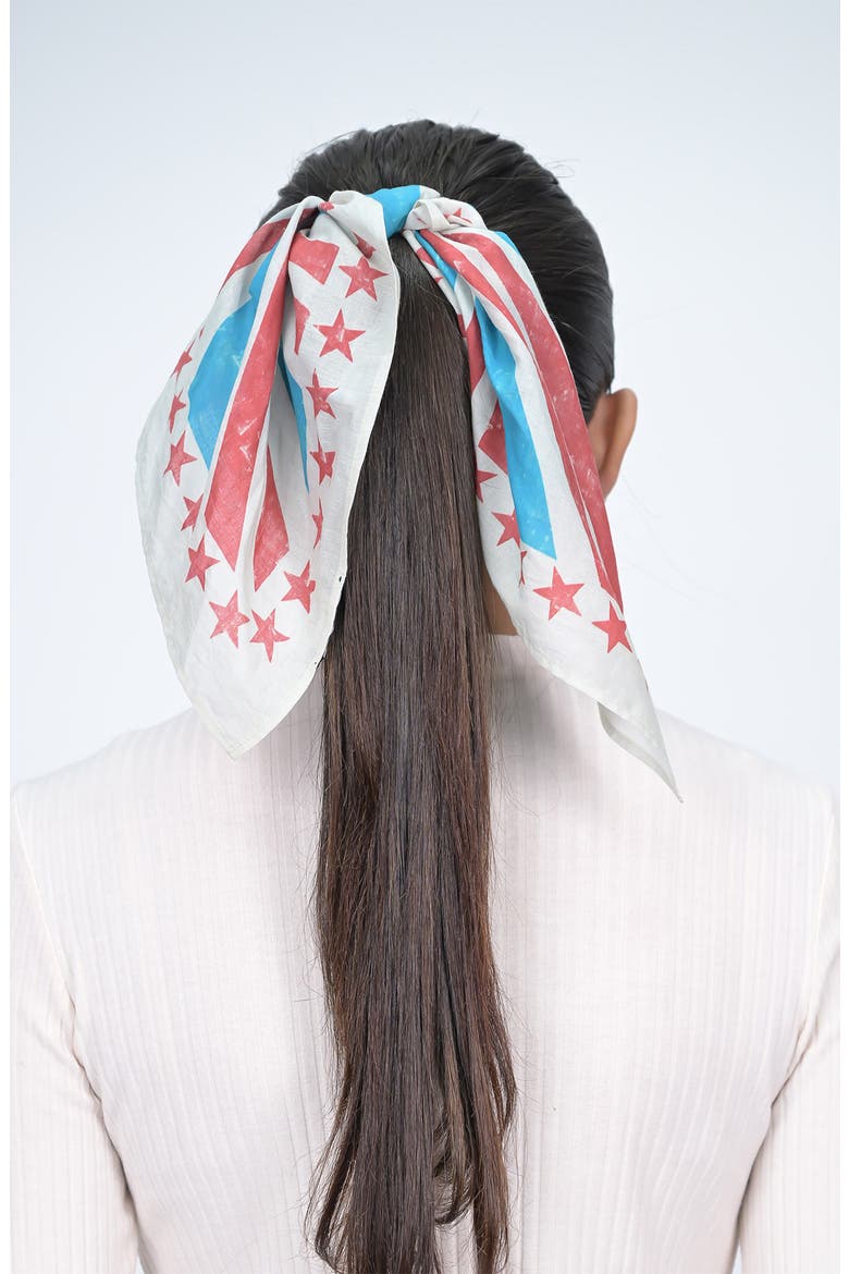 'I Voted' Cotton Scarf, Alternate, color, BLUE