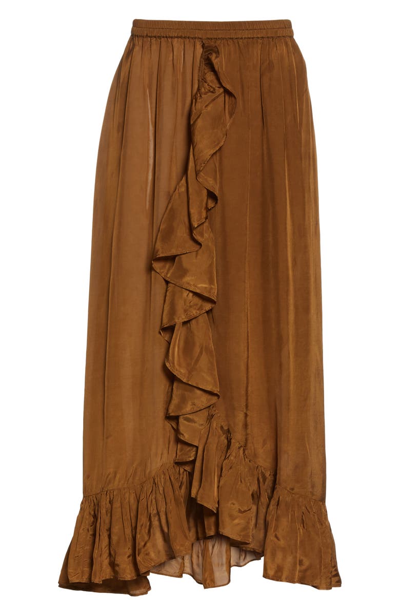 Mes Demoiselles Habibi Ruffle Cascade Midi Skirt, Alternate, color, 