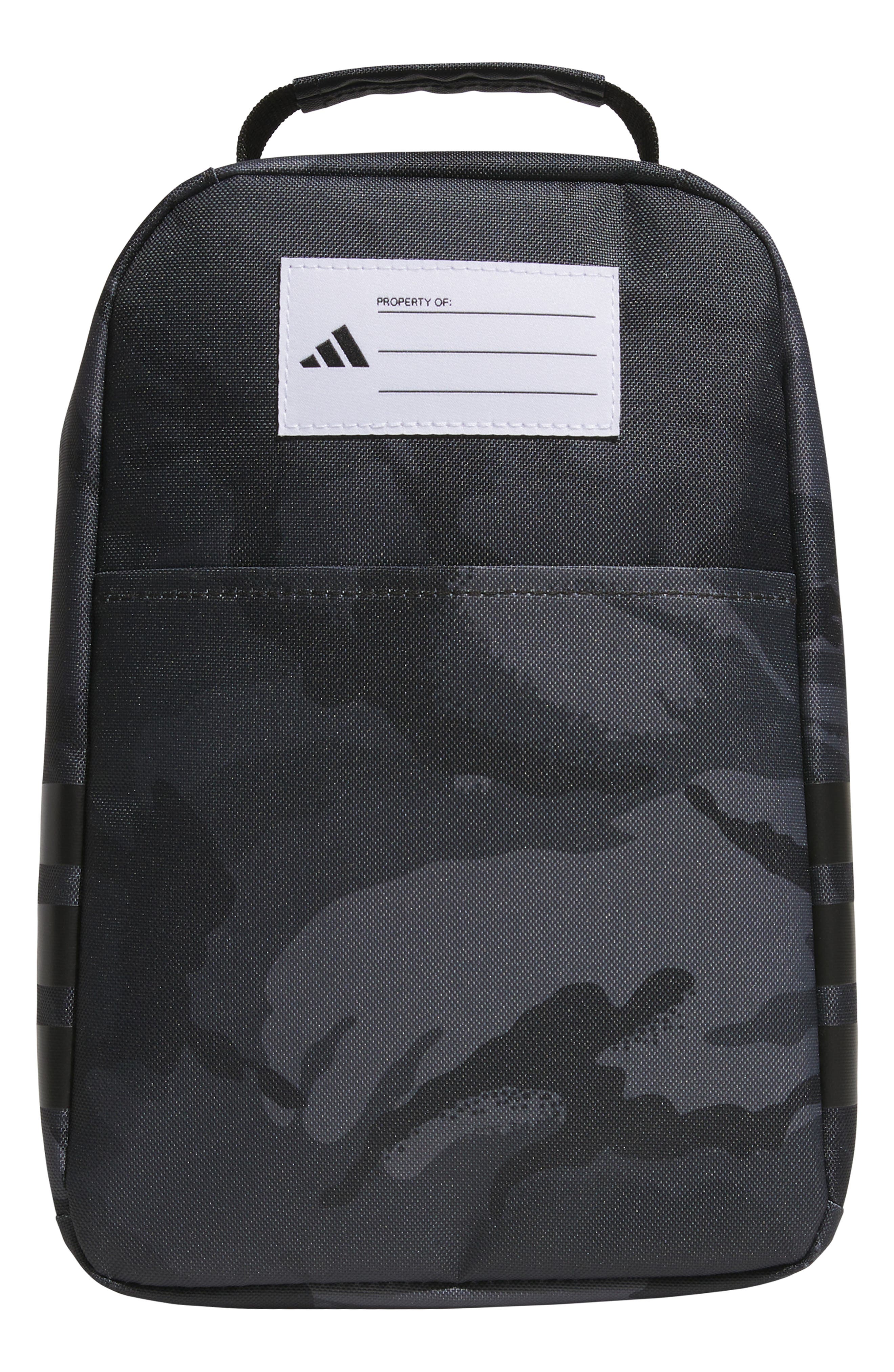 adidas Kids' Santiago Lunch Bag, Alternate, color, Camo Grey/ Black