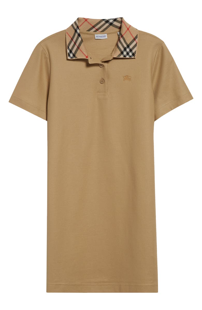 Burberry Check Collar Polo Dress, Alternate, color, 
