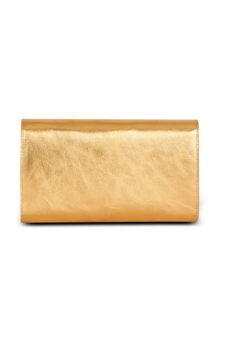 Balmain Shuffle Wallet in Lamb Leather, Alternate, color, Gold