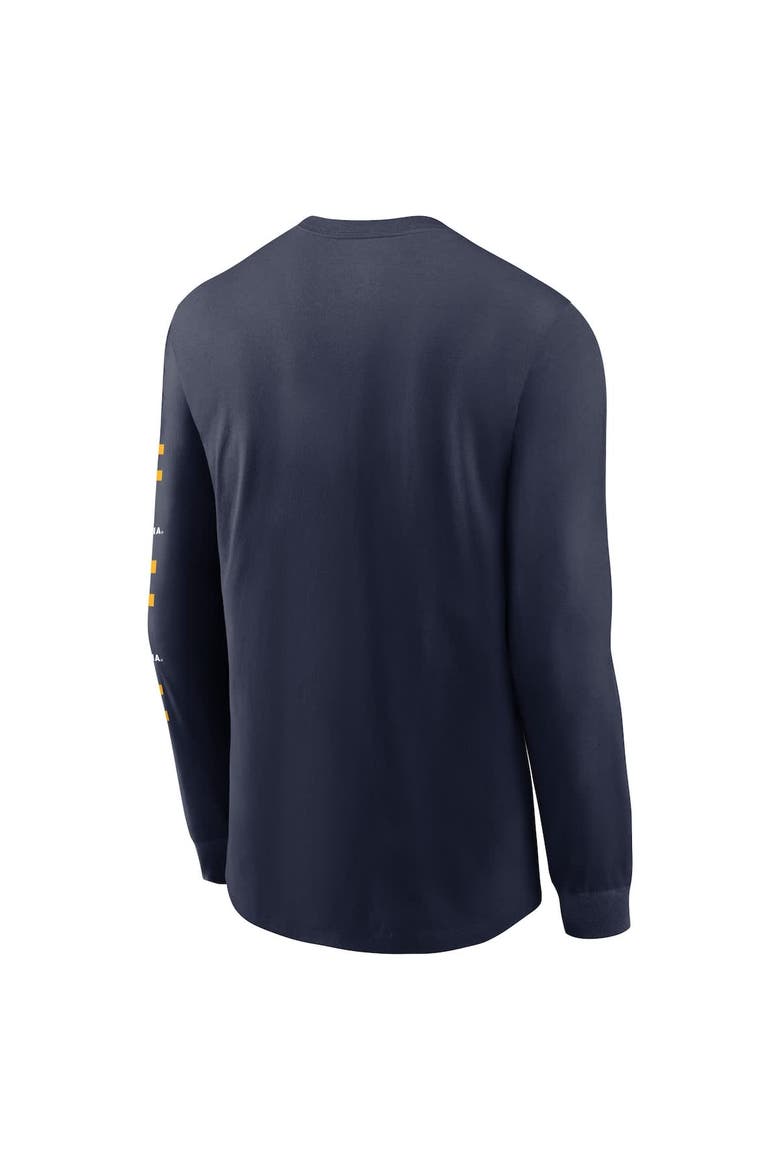 Men's Nike Navy West Virginia Mountaineers Classic Location Long Sleeve T-Shirt, Alternate, color, Navy