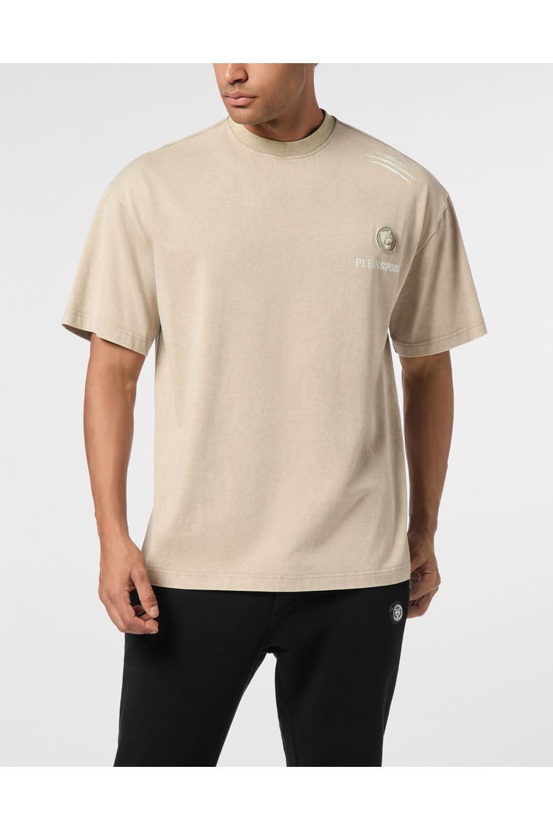 T-Shirt Round Neck Men, Main, color, beige