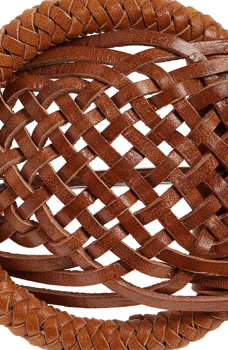 Halogen<sup>®</sup> Woven Leather Belt, Alternate, color,