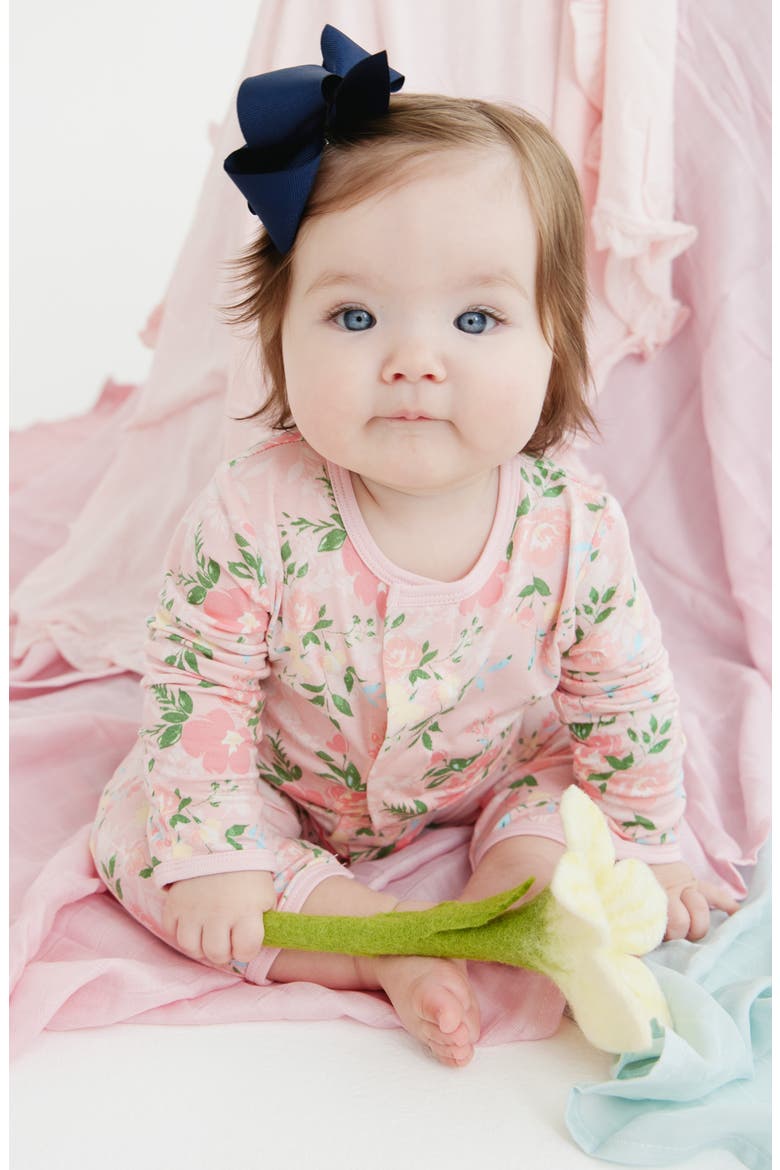 Ainslee Floral Magnetic Footie, Alternate, color, AINSL