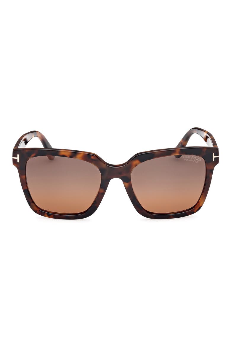 Selby 55mm Square Sunglasses, Main, color, VNTG DK HAVANA/ GRAD SMK BROWN