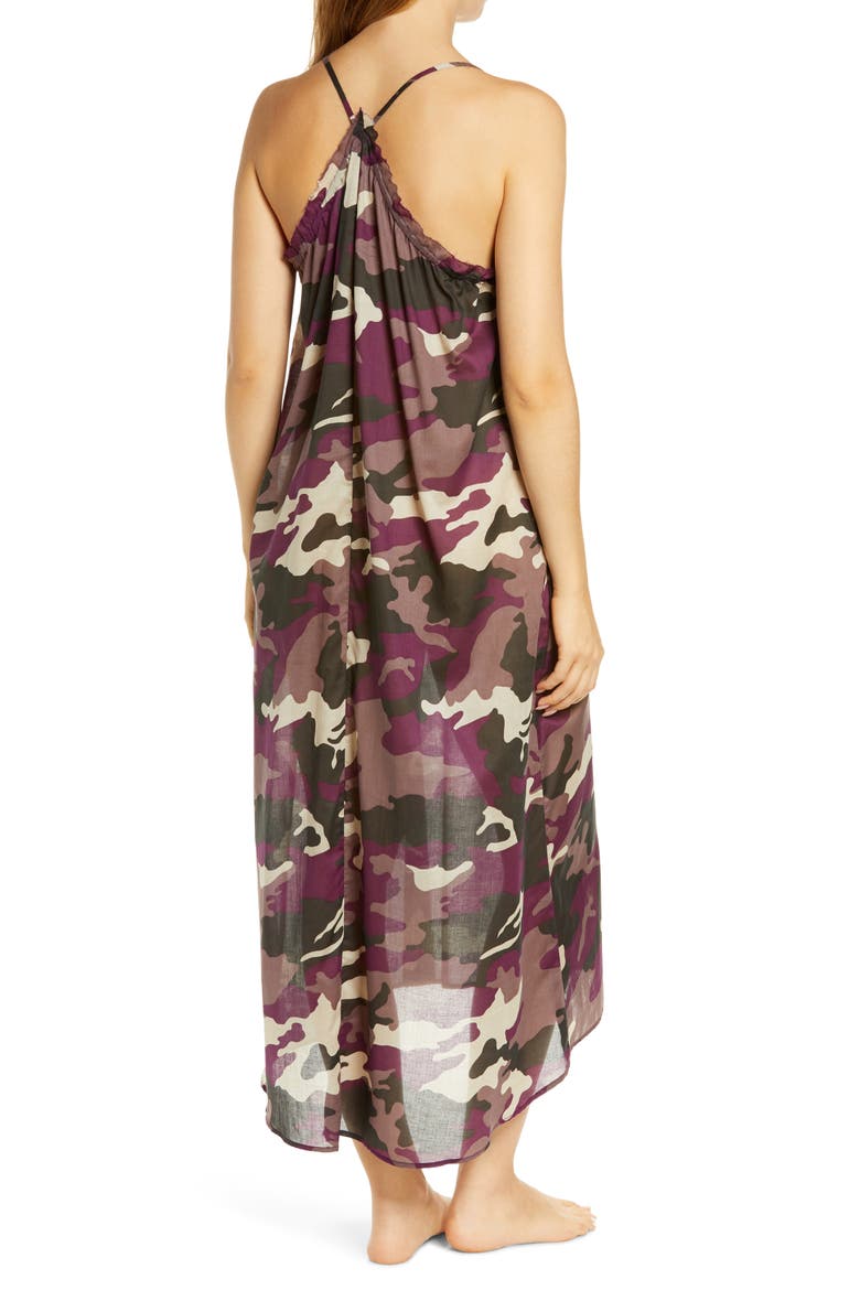 V-Neck Nightgown, Alternate, color, PLUM CAMO