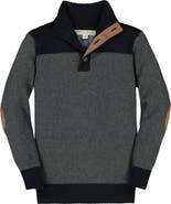 Hope & Henry Boys' Organic Contrast Sweater with Elbow Patches, Kids