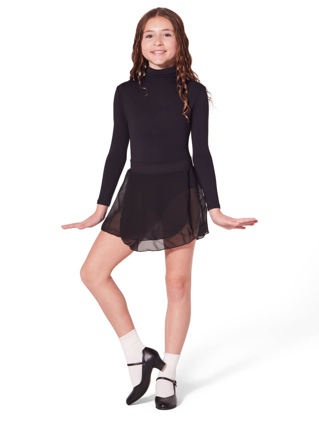Jr. Footlight Character Shoe, Alternate, color, black