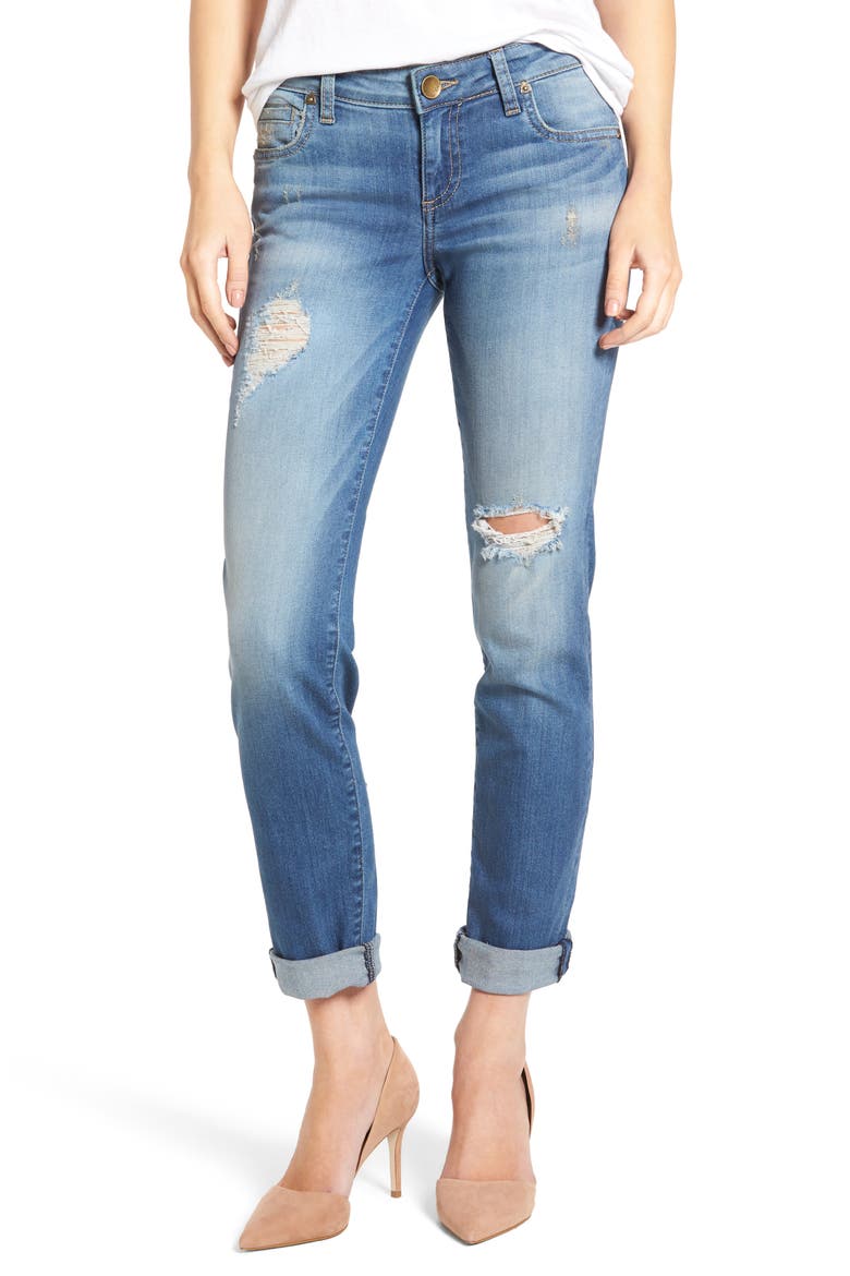 Catherine Distressed Boyfriend Jeans, Main, color, FIERY