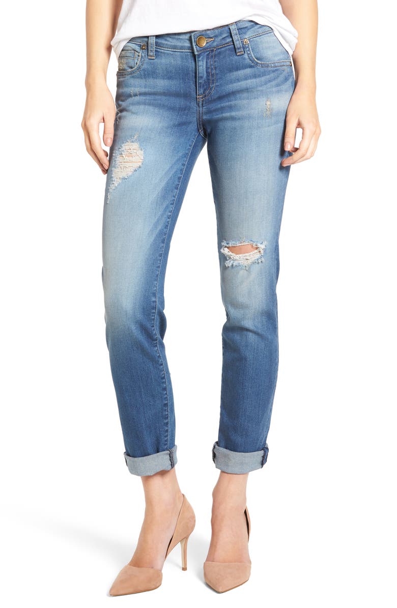 KUT from the Kloth Catherine Distressed Boyfriend Jeans, Main, color,