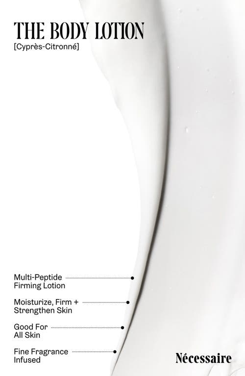 Necessaire Cyprès-citronné Body Lotion With 2.5% Niacinamide 15.2 Oz/450 ml In Black