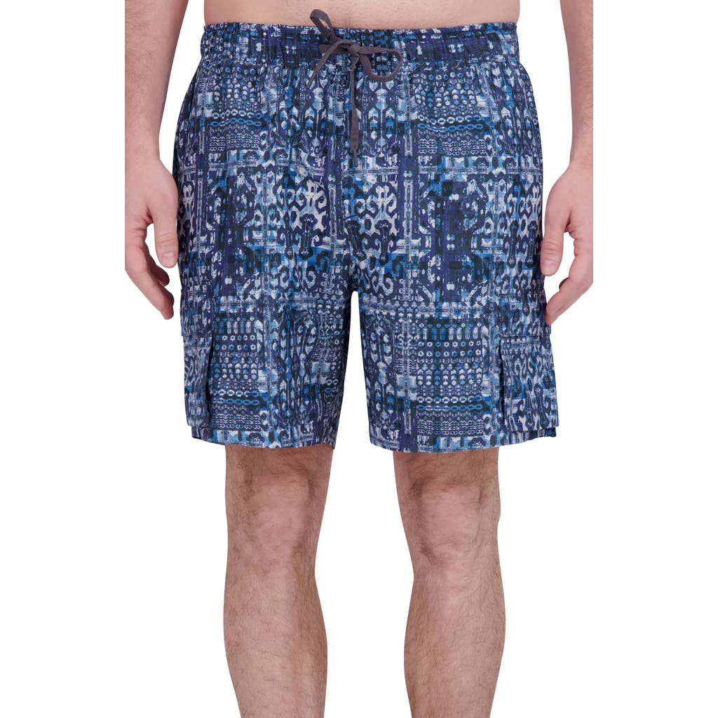 Robert Graham Quickdry Boxer Board Shorts In Lake