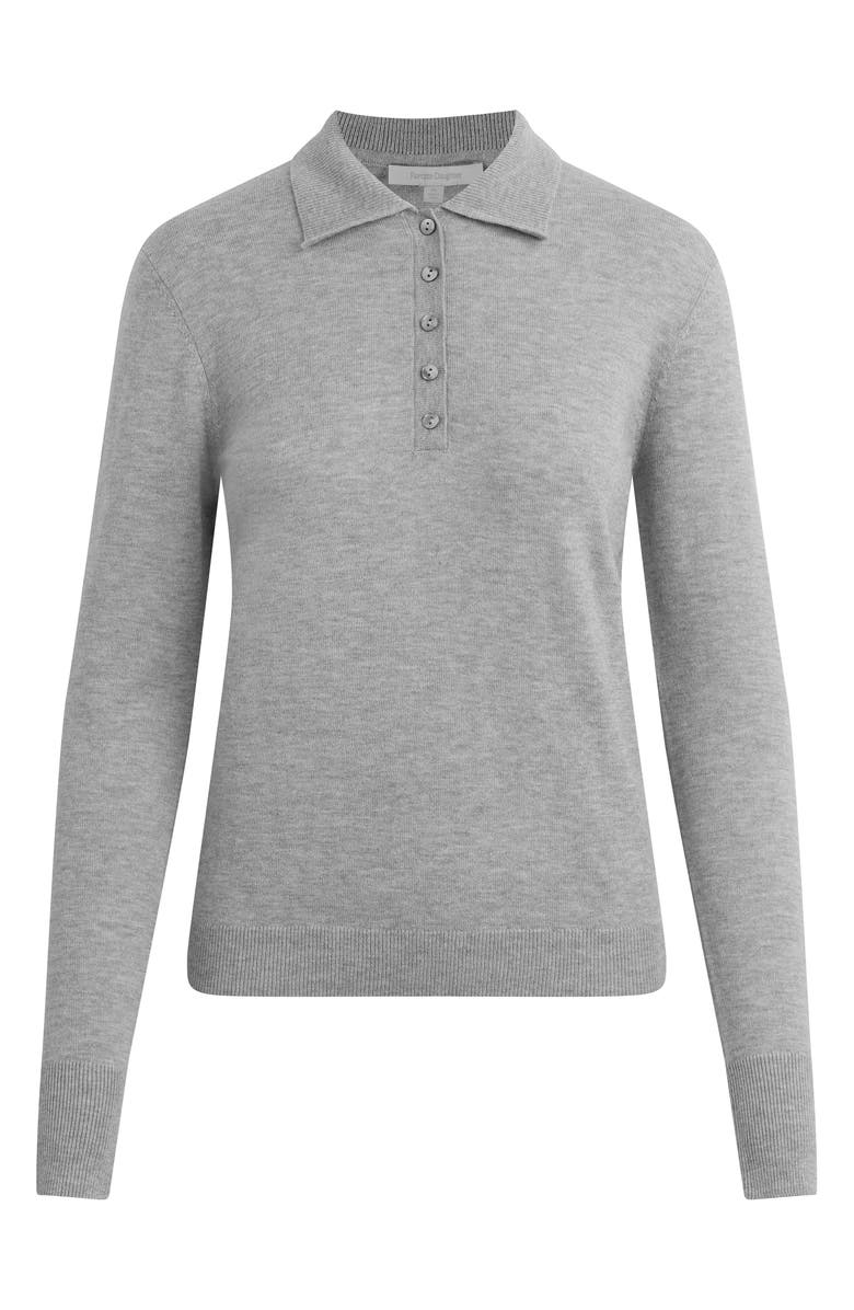 Favorite Daughter The Cleo Merino Wool Blend Henley Sweater, Alternate, color, Heather Grey