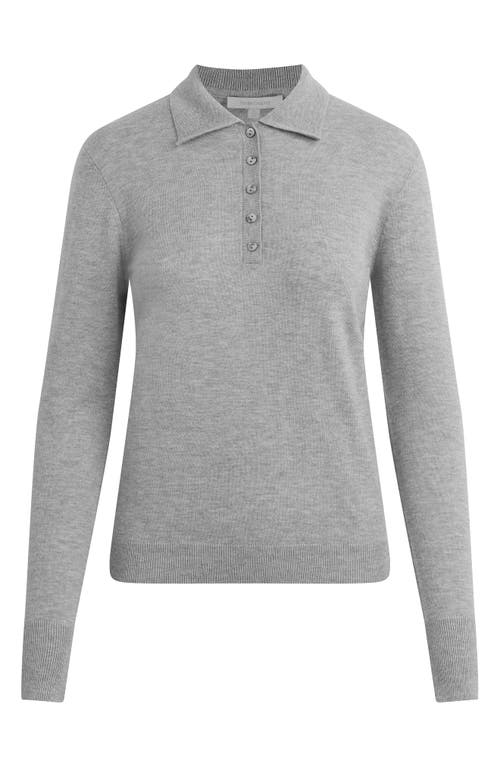 Favorite Daughter The Cleo Merino Wool Blend Henley Sweater In Gray