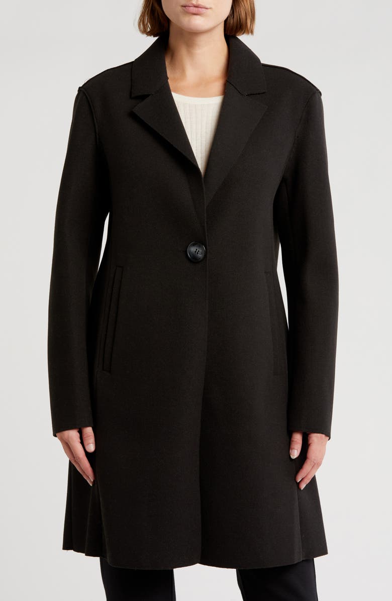 Sam Edelman Single Breasted Reefer Coat, Main, color,