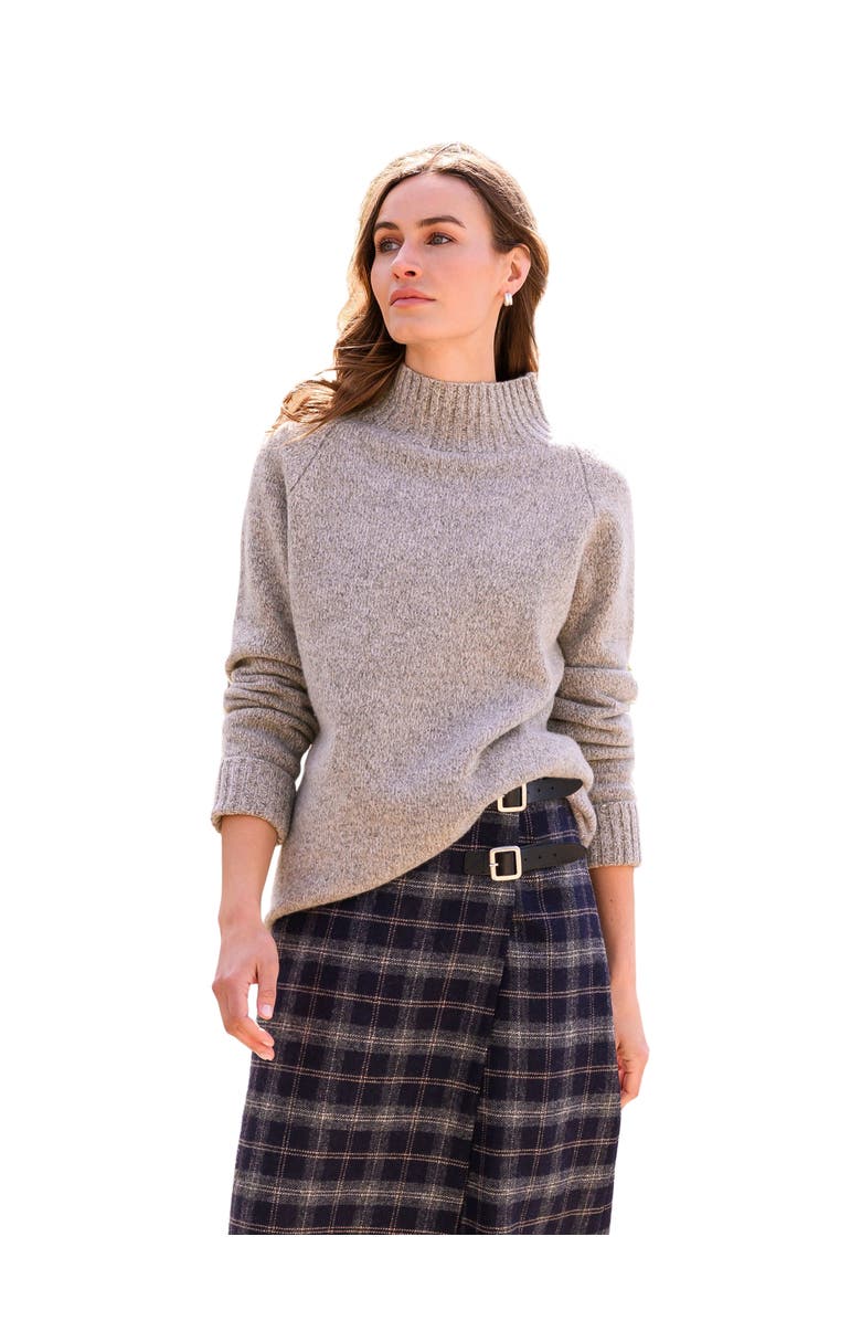 Celtic & Co. SUPERSOFT FUNNEL NECK SWEATER, Main, color, Oatmeal Fleck