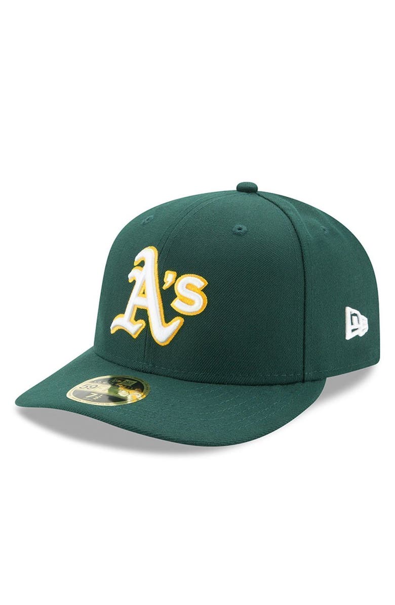 New Era Men's New Era Green Oakland Athletics Road Authentic Collection On-Field Low Profile 59FIFTY Fitted Hat, Alternate, color,