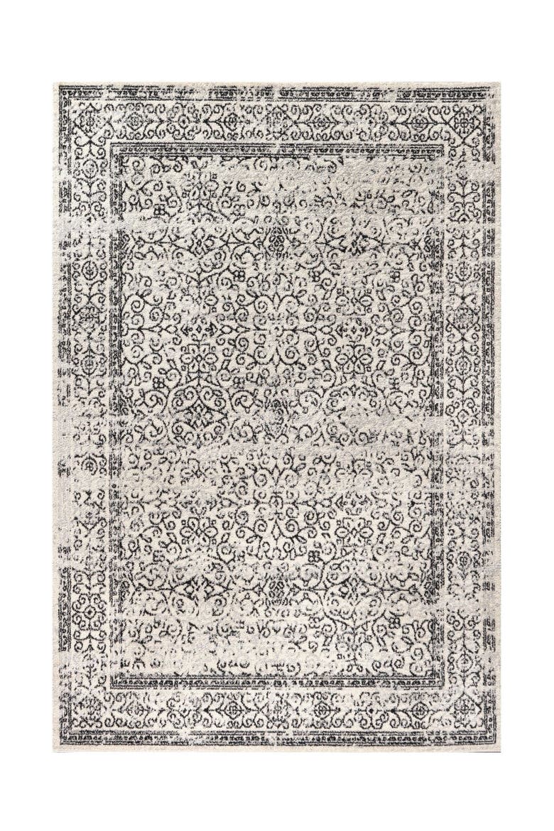 Ferro Filigree Area Rug, Main, color, Gray/Black