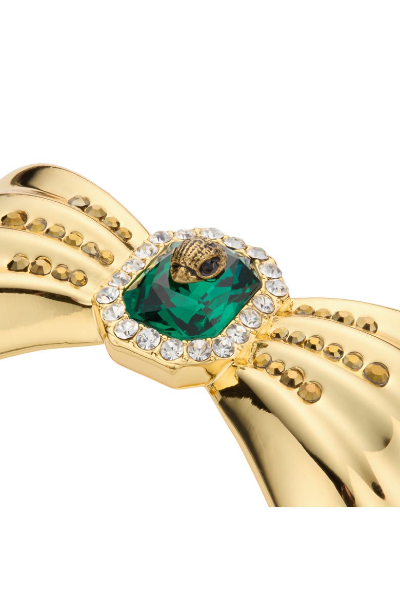 Kurt Geiger London Bow Hinged Bracelet, Alternate, color, Gold/ Green