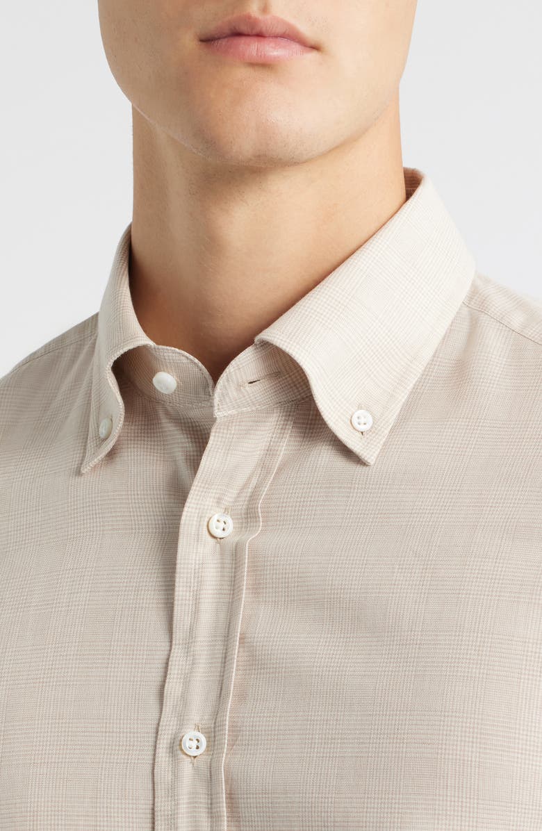 BOSS Hays Slim Fit Button-Down Dress Shirt, Alternate, color, Open Beige