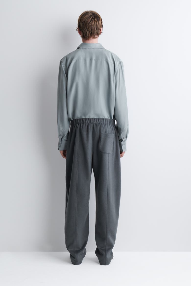Brushed Jersey Regular-fit Tapered Pants, Alternate, color, STEEL GRAY