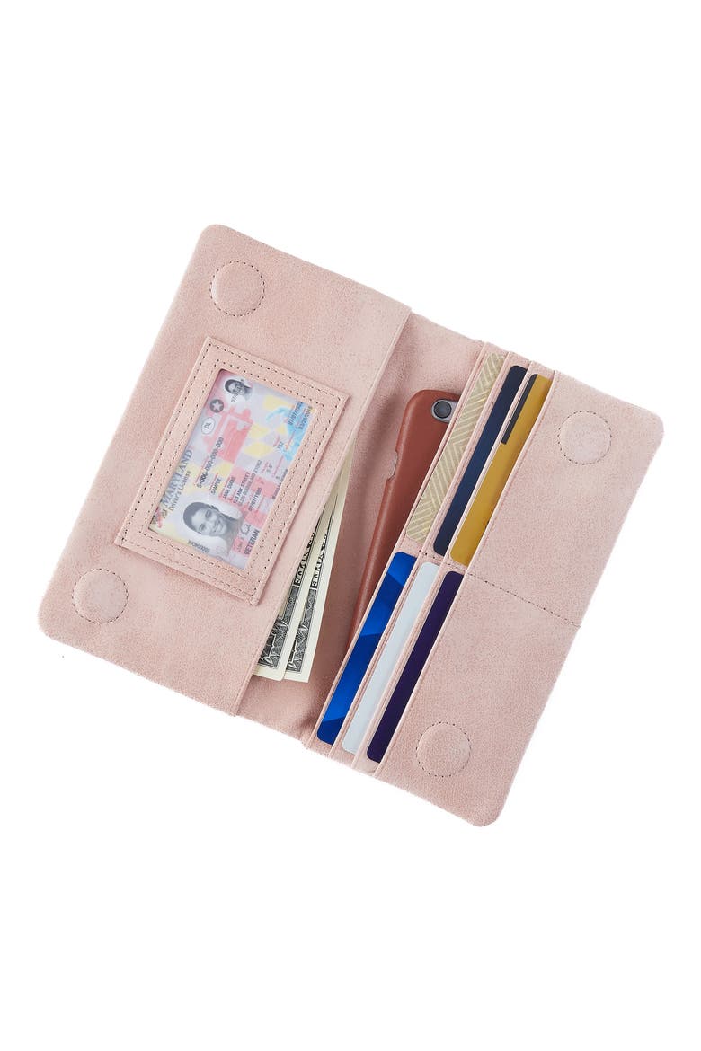 Lumen Leather Continental Bifold Wallet, Alternate, color, BLOSSOM