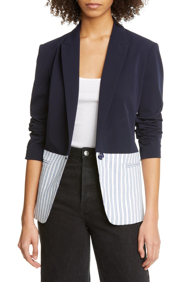 Darwin One Button Blazer, Main, color, NAVY